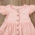 thumbnail image 6 of Canrulo Kids Baby Girls Organic Cotton Ruffled Tunic Dress Swing Sundress Princess Pink 3-4 Years, 6 of 8