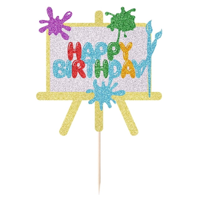 Tablero para pintar y dibujar Cake Topper YUINYO Happy Birthday