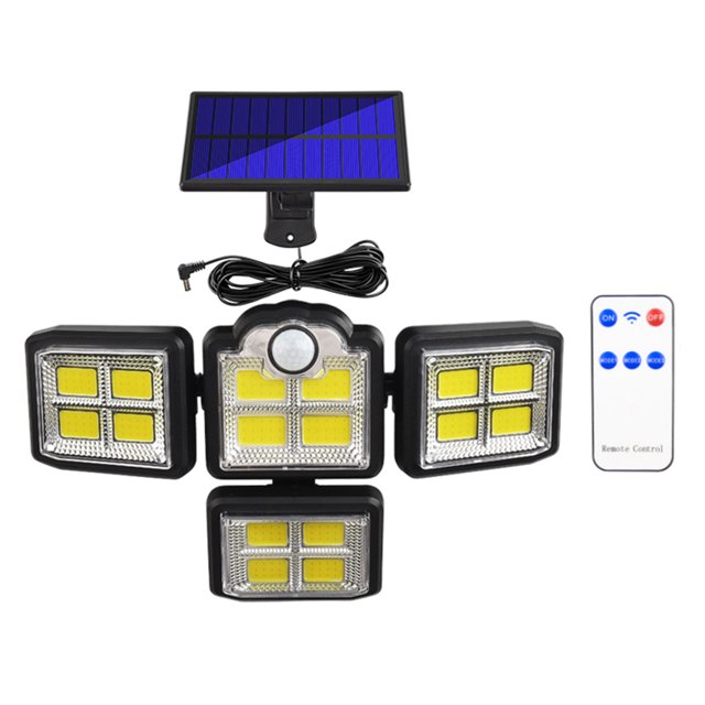 Luz solar para exteriores 2400MAH Lámpara con sensor LED para patio Garaje Porche Patio (C) Ehuebsd Para estrenar