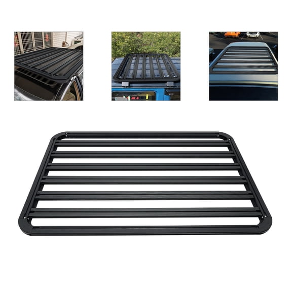 Aluminum Rooftop Platform Rack Cargo System 63"x43" Universal Flat Roof Cargo