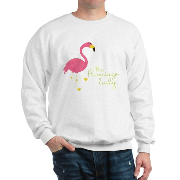 CafePress - The Flamingo Lady Sweatshirt - Crew Neck Sweatshirt