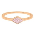 thumbnail image 2 of Dazzlingrock Collection Round Pink Sapphire Rhombus Stackable Wedding Band for Women (Color Pink, Clarity Highly Included) in 10K Rose Gold, Size 4.5, 2 of 4
