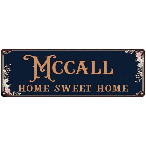 MCCALL Home Sweet Home Victorian Look Gift 6x18 Metal Sign 206180046557