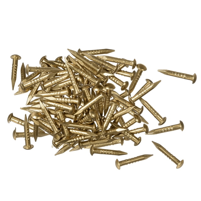 Clavos Pequeños de Latón Uxcell para DIY, Imágenes, Cajas de Madera, Accesorios para el Hogar 1.5x10mm
