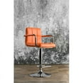 thumbnail image 2 of Bowery Hill Contemporary Metal Adjustable Bar Stool in Orange, 2 of 9