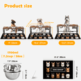 thumbnail image 4 of 3 IN 1 Adjustable Height Elevated Dog Bowl Stand, Wooden Raised Dog Bowls with Three 58oz Stainless Steel Bowls & Mat for Small to Large Dog Breeds, 4 of 7
