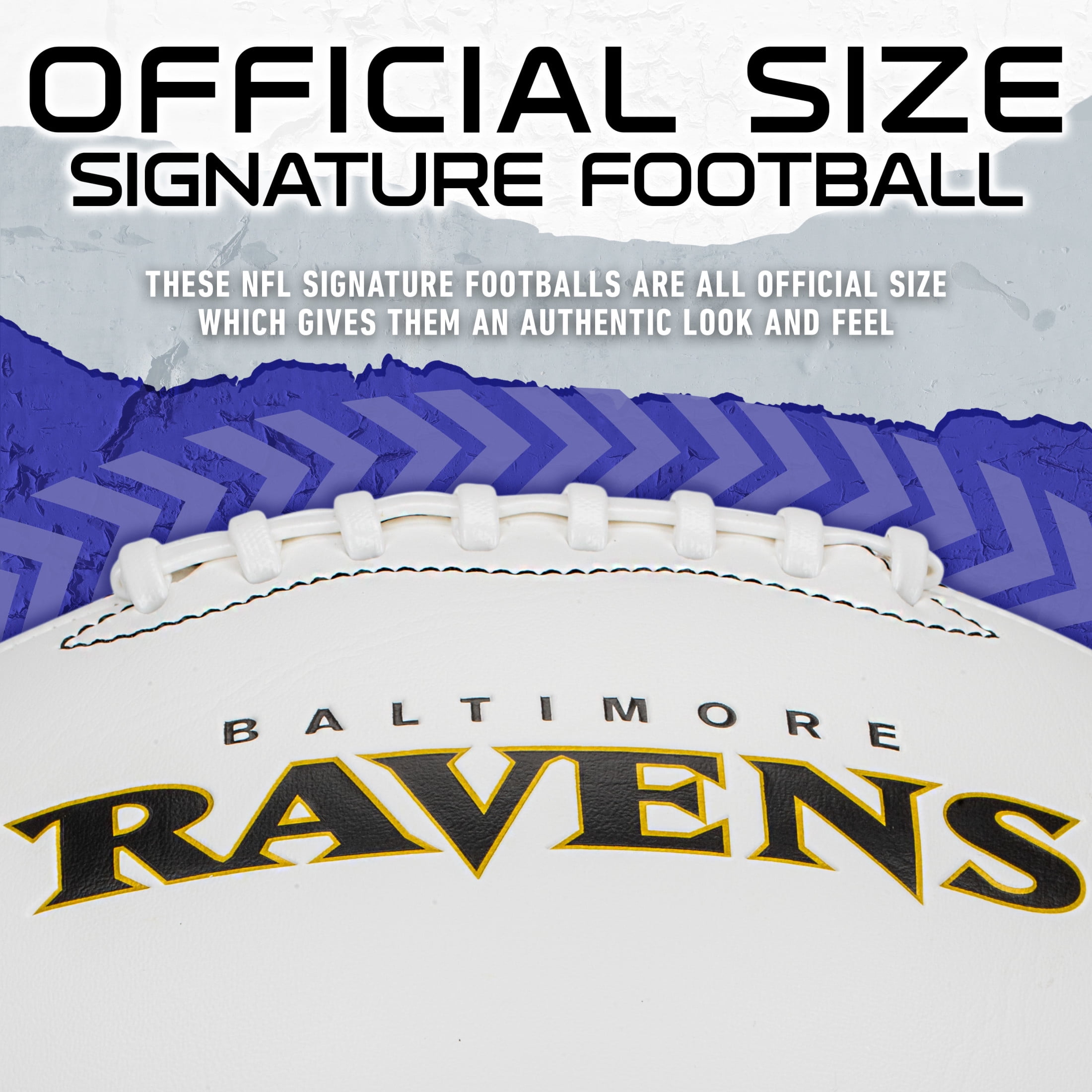 Franklin Sports NFL Baltimore Ravens Autograph Football - Official Size White Panel Souvenir Football for Autographs + Signatures - NFL Team Fan Shop Memorabilia Football for Display