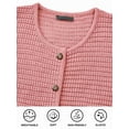 thumbnail image 6 of Women Knit Cardigan Sweaters Fall Fashion Long Sleeve Button Down Trendy Casual Jacket Winter Clothes Peach L, 6 of 9