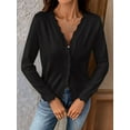 thumbnail image 5 of Women'S Long Sleeve V-Neck Button Down Cardigan Knit Shrugs Sweater, 5 of 9