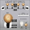 thumbnail image 4 of Wintergreen Lighting FlexFilament Edison Bulb Shatterproof G50 Globe String Lights, 10 ft, 10 Lights, 4 of 7