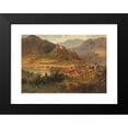 thumbnail image 2 of Adolf Obermüllner 18x14 Black Modern Framed Museum Art Print Titled - Village with River and Castle, 2 of 5