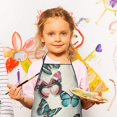 thumbnail image 2 of Butterfly Colorful Wing Pattern Kids Aprons for Girls and Boys,Adjustable Neck Strap Toddler Aprons for Kids Cooking Baking, 2 of 6