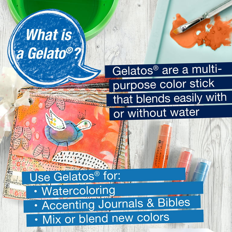 Gelatos water-soluble crayons, pastel tones, 15 pieces