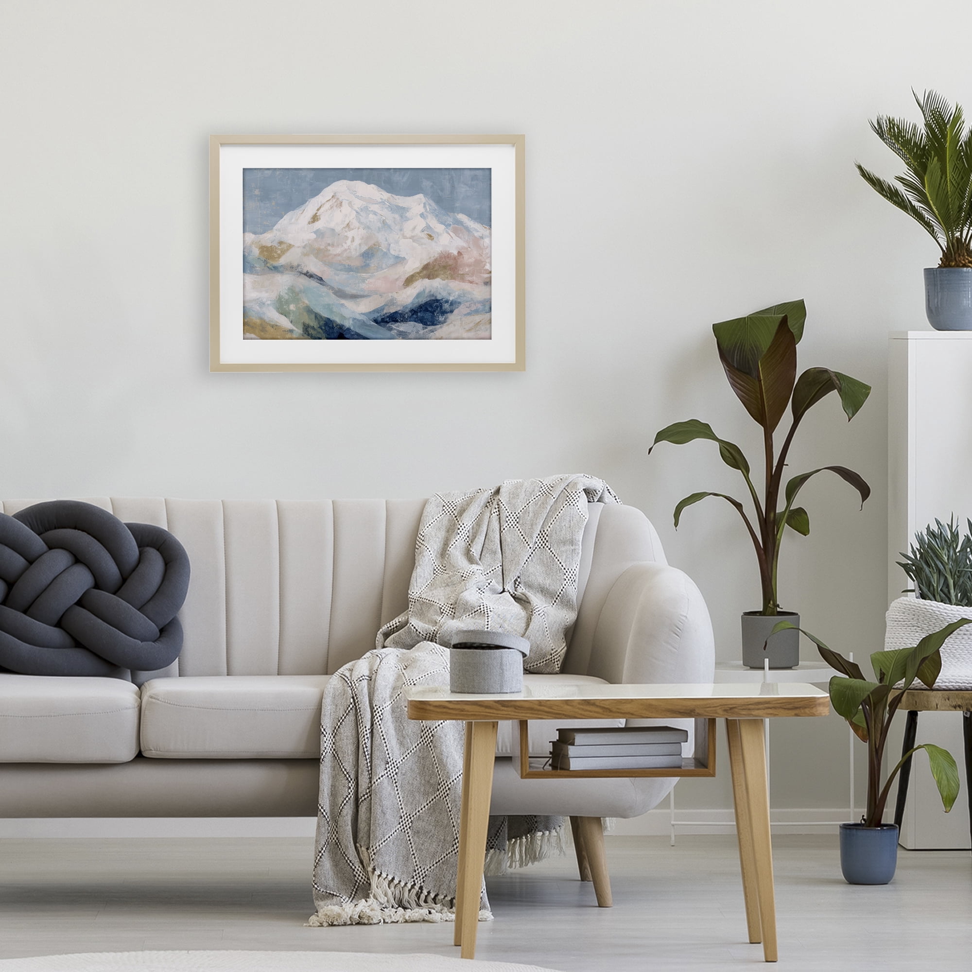 Stupell Industries Icy Mountain Range at Dusk Birch Framed Print Under Glass, design by Chromatic Storm Studio