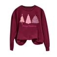 thumbnail image 1 of Birdeem Chandail à Col Rond Imprimé de Noël pour Femme à Manches Longues, Coupe Ample, 1 of 1
