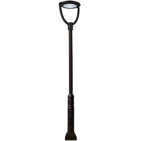 Dabmar Lighting GM5711-LB150-50K-B 100V-277V LB 150W 50K Cast Aluminium 1 Post Top Light Fixture Pole Plus Base, Black