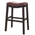 thumbnail image 1 of Taburete New Ridge Home Goods Julian 25 de piel sintética, color rojo, 1 of 5
