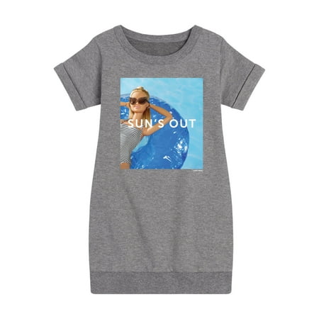 

Barbie - Sun s Out - Barbie Floating in a Pool - Toddler And Youth Girls Fleece Dress