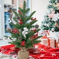 thumbnail image 5 of 2 ft Pre-lit Mini Christmas Tree with LED Lights, 24 Inch Artificial Tabletop Xmas Tree for Bedroom, Fireplace Mantel, and Holiday Party Decor, 5 of 8