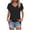 Black, variant on Vivianyo HD Women's V Neck Short Sleeve T-Shirt, Relaxed Fit Casual Womens Tops with Side Slits, Women's Yellow, Sizes S-2XL