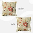 thumbnail image 3 of ZICANCN Brown Floral Branches Throw Pillow Covers, Bed Couch Sofa Knit Decorative Pillow Covers for Living Room Farmhouse, 20"x20", 3 of 8