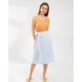 thumbnail image 2 of Amazhiyu Womens Pure Linen Summer Beach Midi Side Wrap Slit Skirt Causal, 2 of 8