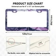 thumbnail image 3 of 2-Pack Aluminum License Plate Frame with 2 Holes for GM License Plate Cover with Free Screws Purple Lilac Moths, 3 of 8
