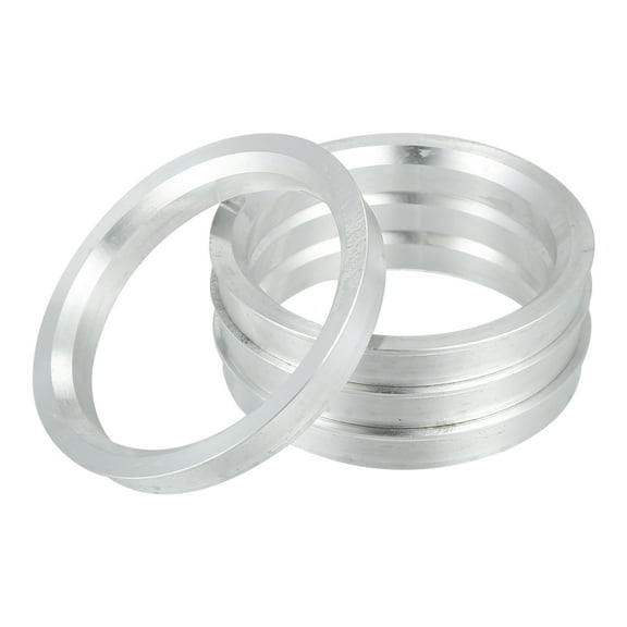 Unique Bargains 4 Pcs 71.6mm to 60.1mm Universal Car Hub Centric Rings Silver Tone