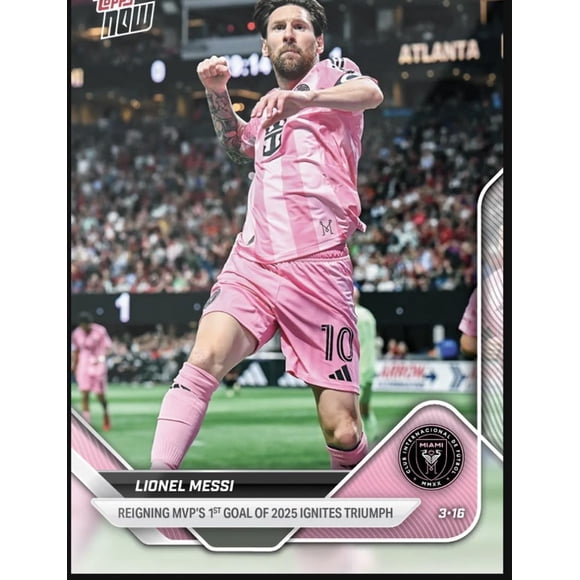 Tarjeta coleccionable de fútbol 2025 -T Now Lionel Messi #19 Inter Miami CF