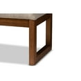 thumbnail image 5 of Baxton Studio Caramay Modern and Contemporary Light Beige Fabric Upholstered Walnut Brown Finished Wood Bench, 5 of 7