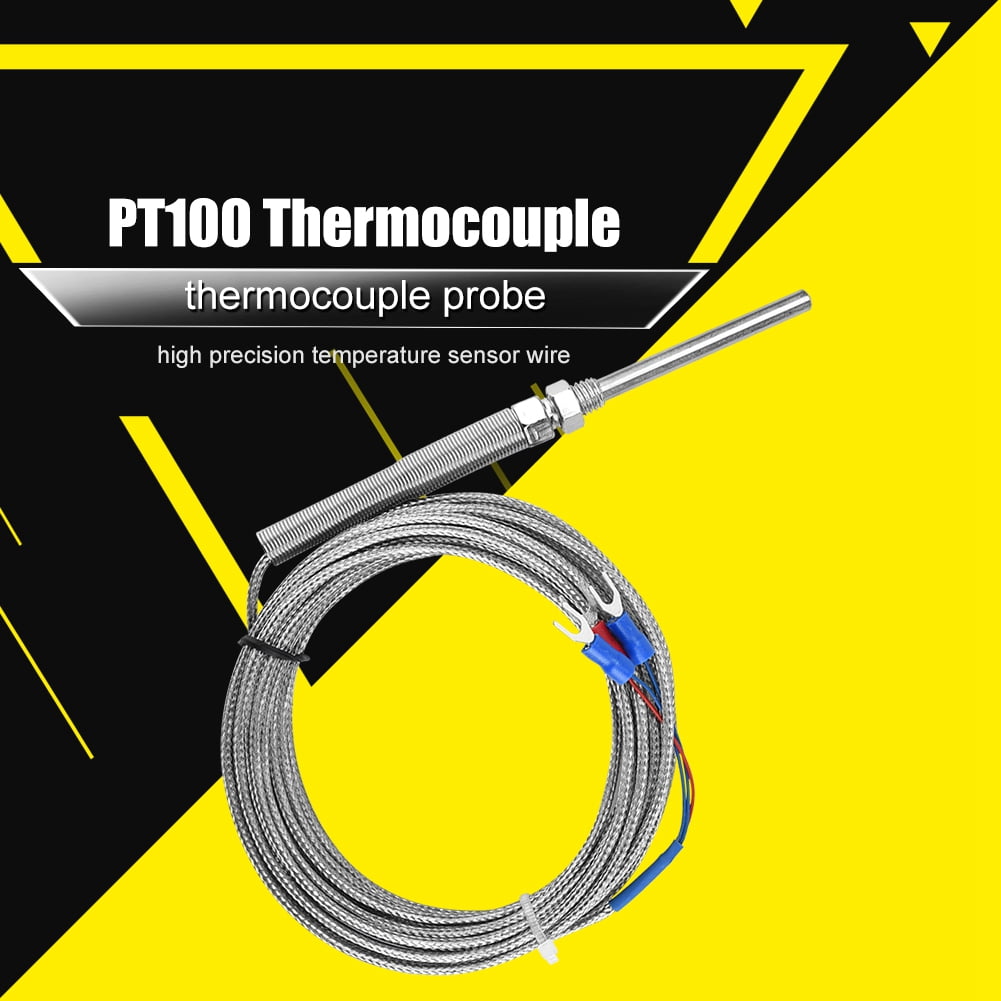 Thermocouple Résistance PT100 Filetage M8 - Sonde 50mm 0-400°C Câble 3m