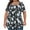 ☃469-Black, variant on Women's Easter Plus Size Print Square Neck 3/4 Sleeve Pullover T-Shirt - Soft and breathable for holiday events, spring outings, and fun casual style