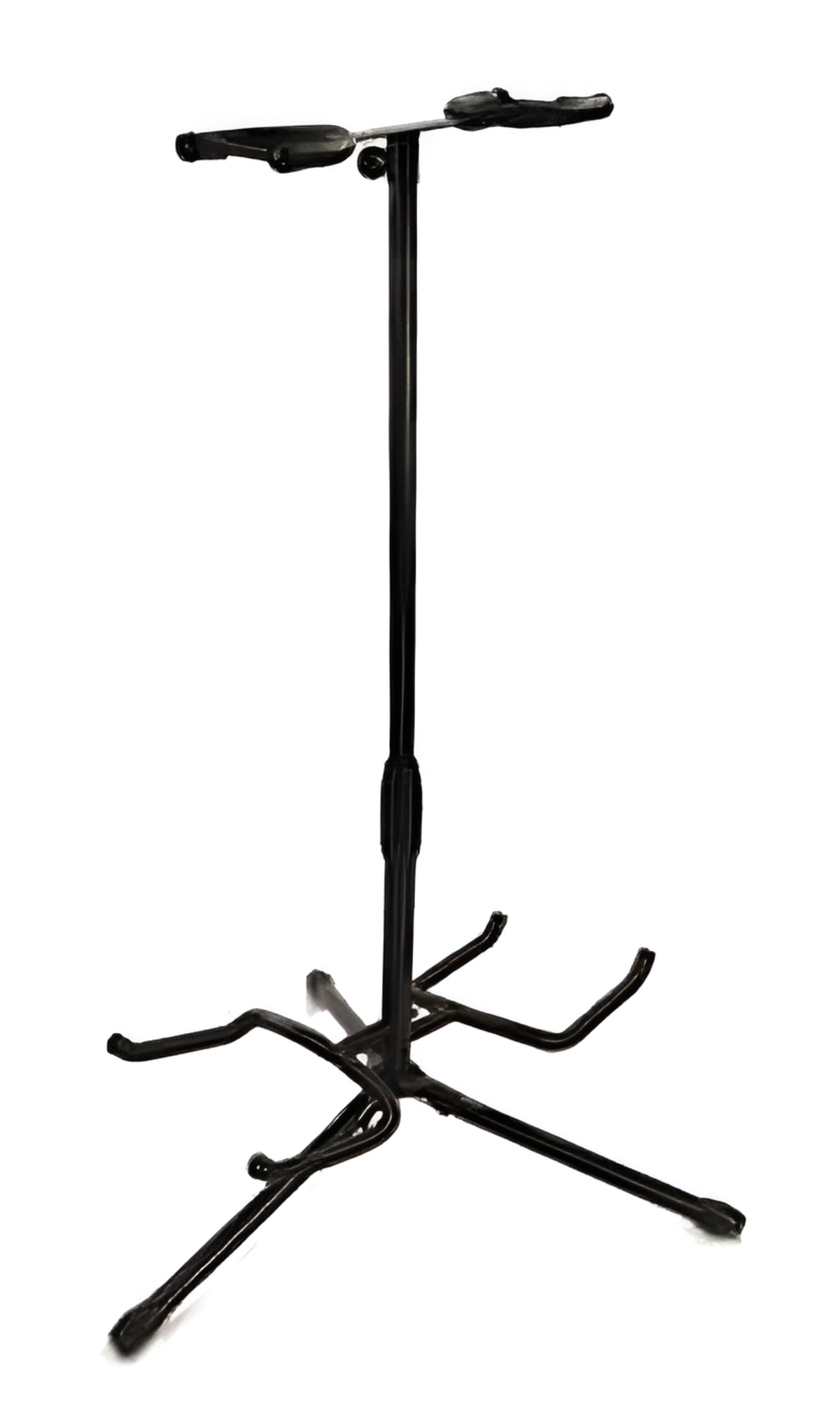 DUAL GUITAR DISPLAY STAND - TRADITIONAL DESIGN ADJUSTABLE HEIGHT FOAM PADDED New