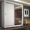 thumbnail image 2 of Ropero Closet Madesa Denver 2 Puertas Corredizas con Espejo con Pies Blanco, 2 of 7