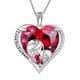 thumbnail image 1 of Juwaliy Collar de Corazón para Mujer para Madre E Hija de Plata Esterlina 925 con Circonia Cúbica Rubí Piedra de Nacimiento Dije Joyería Julio Cumpleaños Navidad Regalo Mother's Day, 1 of 7