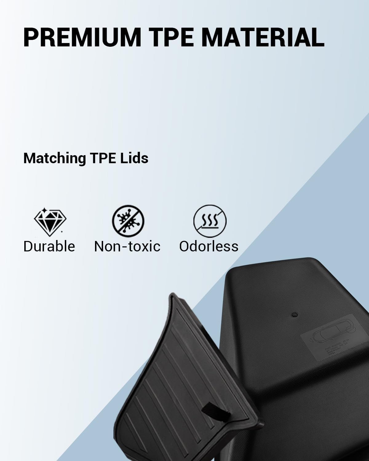 2025 2026 Tesla Model Y Juniper Trunk Organizer Trunk Storage Bins with TPE Lid Waterproof Rear Trunk Side Storage box Model Y Juniper (Standard, Premium & Performance 2025/2026) Accessories
