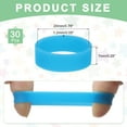 thumbnail image 2 of 30Pcs Silicone Rubber Bands Non-slip 1.22 Inch for Art, Light Blue, 2 of 6