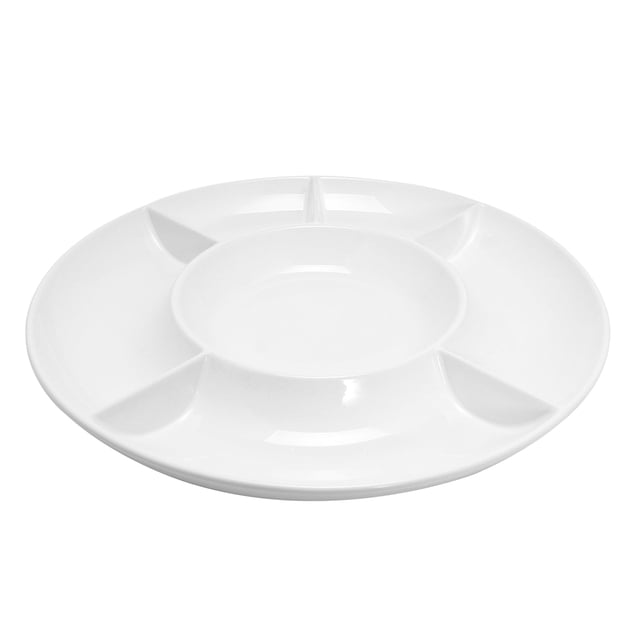Botanero con Divisiones de Cerámica Crown Baccara de 35 cm SANTANDER Crown Baccara Blanco