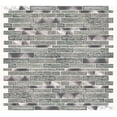 thumbnail image 5 of Volcanic Luxe Interlocking 11.73 in. x 11.61 in. x 8mm Glass Metal Mesh-Mounted Mosaic Tile (9.5 sq. ft. / case), 5 of 5