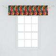 thumbnail image 2 of Ambesonne Ethnic Window Valance, Geometric Modern Design, 54" X 12", Teal Orange Marigold, 2 of 3