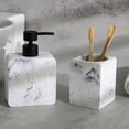thumbnail image 2 of Set Baño Skab 2 Piezas Marmoleado Blanco, 2 of 3