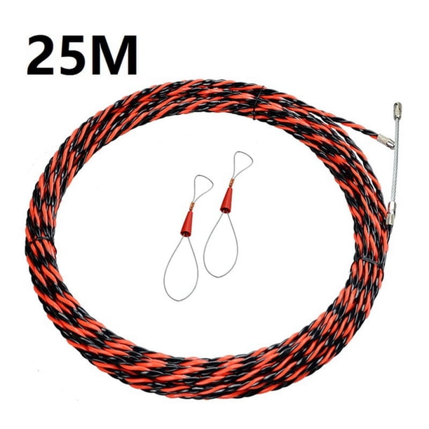 Herramienta para Enhebrar Cables EléCtricos GuíA de Cables de 25 M Enhebrador de Cables para Pared de Hilos con Dos Tensores