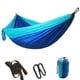 thumbnail image 1 of Hamaca portátil de viaje para acampar, cama individual colgante con correa para árbol (azul claro, azul oscuro), 1 of 14