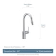 thumbnail image 5 of Moen Align Chrome One-Handle Modern Kitchen Pulldown Faucet with Reflex Docking System and Power Clean Spray Technology, 5 of 8