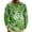 Mint Green, variant on Men's St. Patrick's Day Shamrock Plaid Polo Collar Long Sleeve Pullover Top