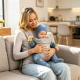 thumbnail image 3 of Baby Carrier Newborn to Toddler - Newborn Carrier, 3 Ergonomic Positions (Front in/Front Out/Back), “M”-Position Baby Carriers with Adjustable Seat (7-35 lbs), 3 of 5