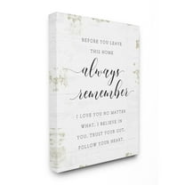 Stupell Industries Always Follow Your Heart Phrase Country Home Charm Designed by Jennifer Pugh