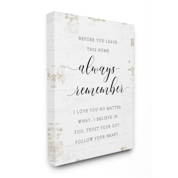 Stupell Industries Always Follow Your Heart Phrase Country Home Charm Designed by Jennifer Pugh