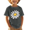 thumbnail image 5 of YunPes Cap Sleeve T-shirts for Girls Daisy Print Crewneck Blouse Tee Kids Casual Loose Fit Pullover Summer Tops for 2-13Y, 5 of 7