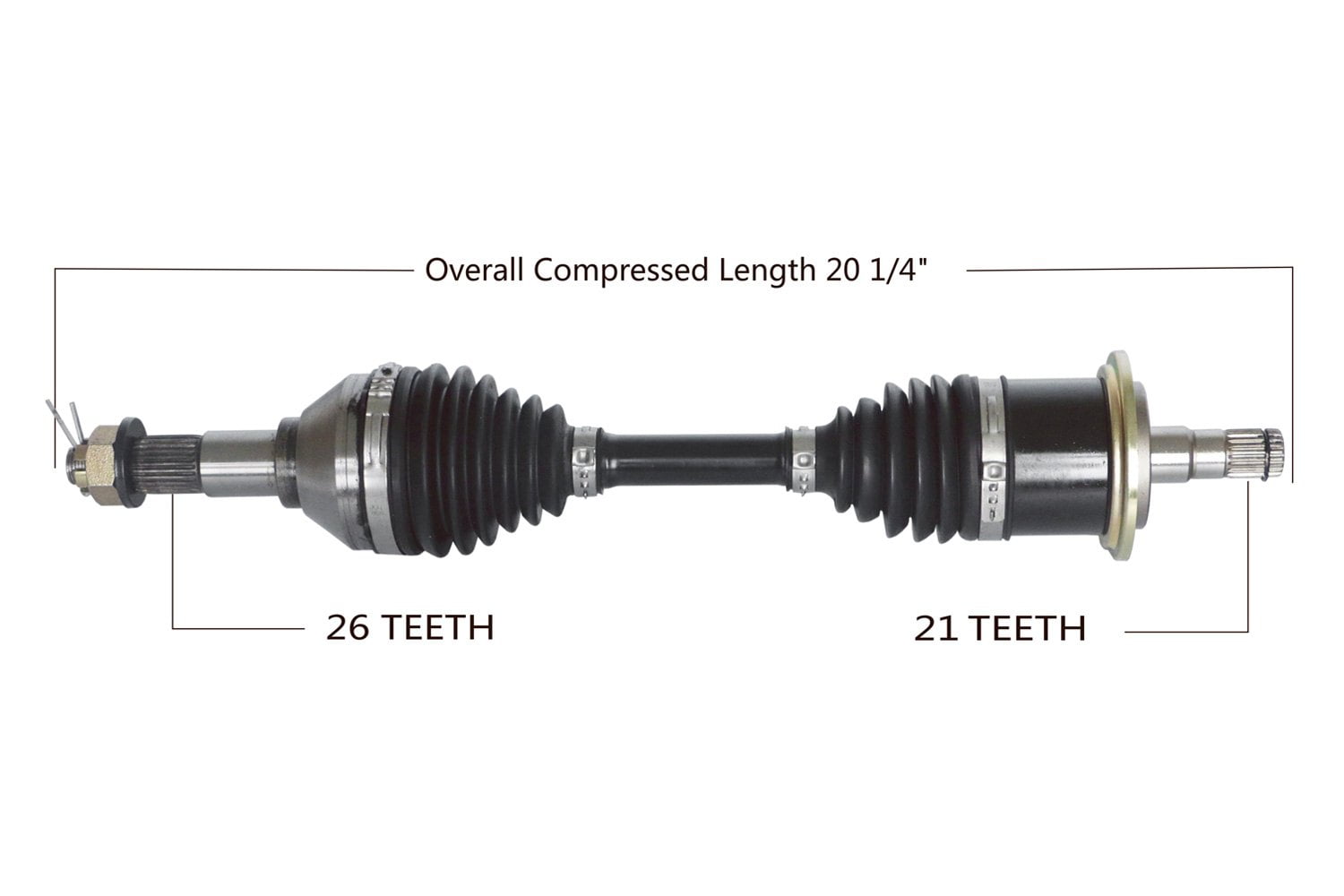 TrakMotive CAN-6024HD - Front Left Heavy Duty CV Axle